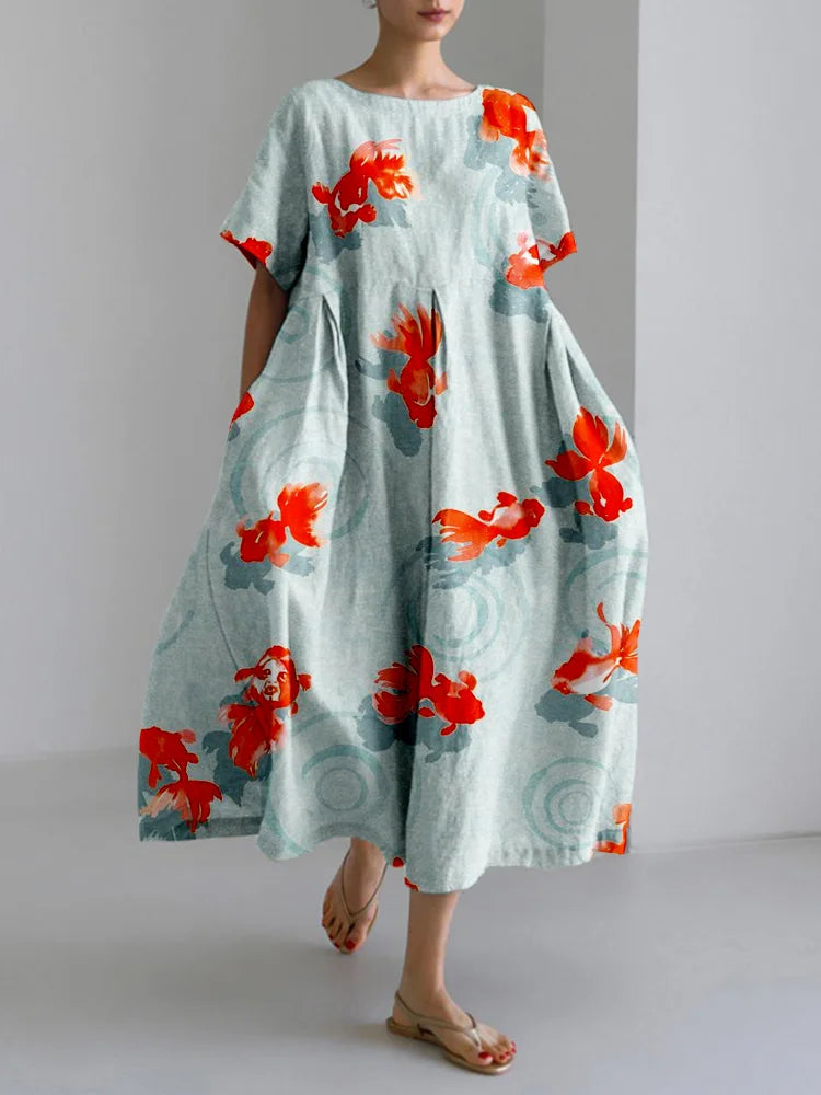 EDEN - SEA PRINT LOOSE DRESS