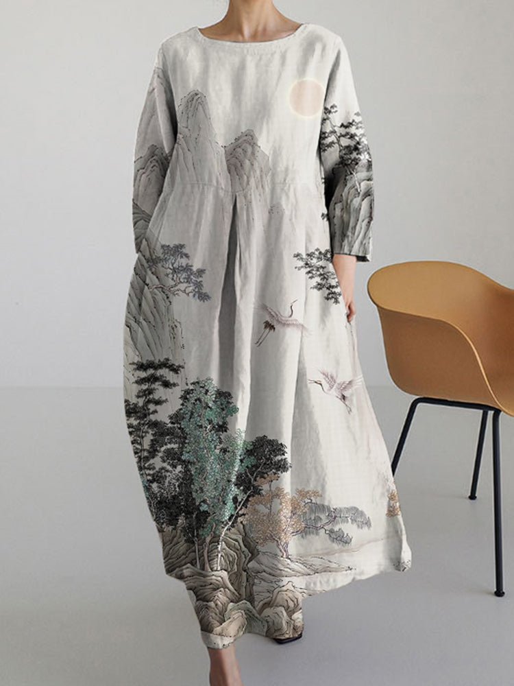 Lorie - Japanese Art Print Dress